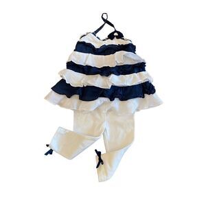 Kate Mack Infant Girl Ruffled Nautical Top Koala Baby Leggings Sz 3 Month